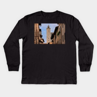 The Towers of San Gimignano Kids Long Sleeve T-Shirt